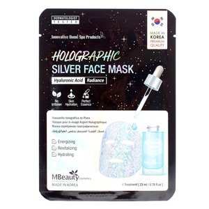 MBeauty Holographic Silver Hyaluronic Acid Face Mask