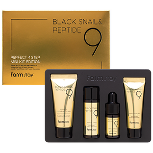 FarmStay Black Snail & Peptide9 Perfect 4 Step Mini Kit Edition