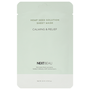 NEXTBEAU Hemp Seed Solution Sheet Mask Calming & Relief, 22ml