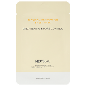 NEXTBEAU Niacinamide Solution Sheet Mask Brightening & Pore Control, 22ml