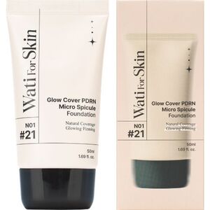 Wati For Skin Glow Cover PDRN Micro Spicule Foundation #21, 50ml