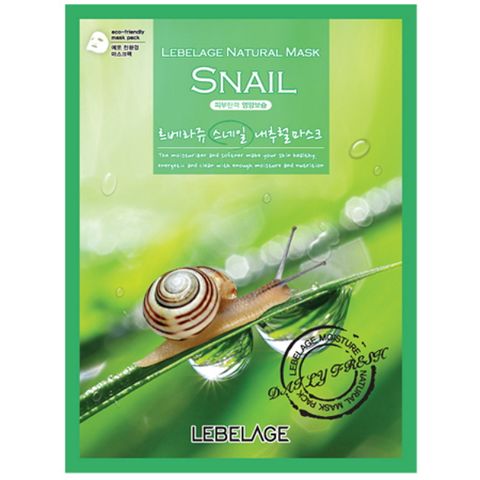 LEBELAGE Snail Natural Mask, 23g Тканевая маска для лица с экстрактом улитки, 23г, LEBELAGE
