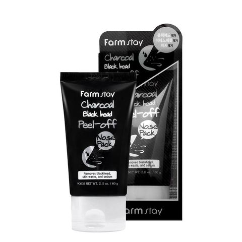 FarmStay Charcoal Black Head Peel-off Nose Pack