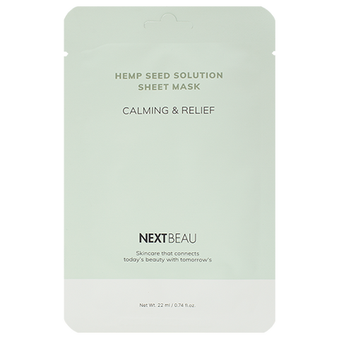 NEXTBEAU Hemp Seed Solution Sheet Mask Calming & Relief, 22ml