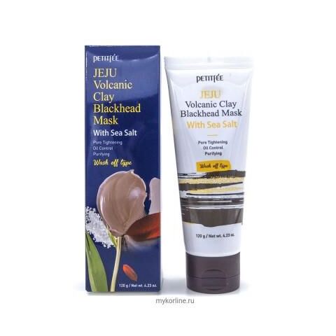 PETITFEE Jeju Volcanic Clay Blackhead Mask With Sea Salt, 120g