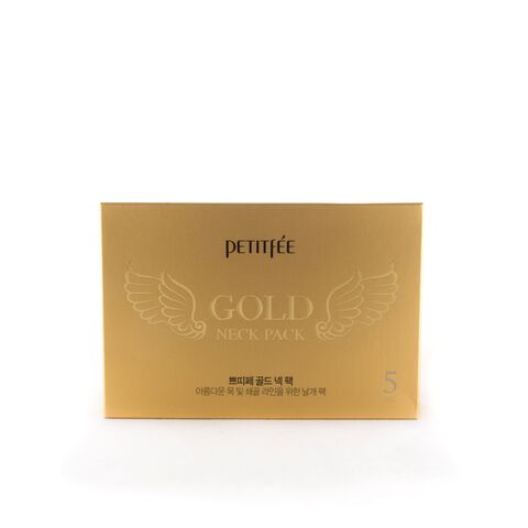 PETITFEE Gold Neck Pack For Firming & Silky Smooth Neck BOX, 10g X 5pcs