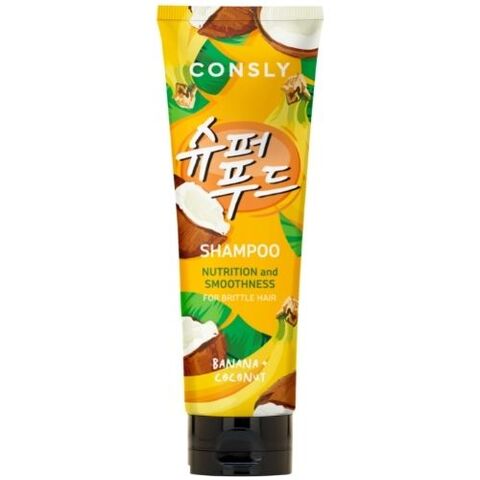 Consly Banana & Coconut Water Shampoo for Nutrition & Smoothness, 250ml — фото 2