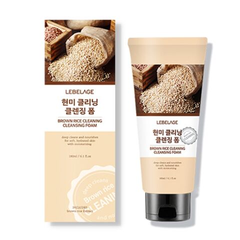 LEBELAGE Brown Rice Cleaning Cleansing Foam, 180ml