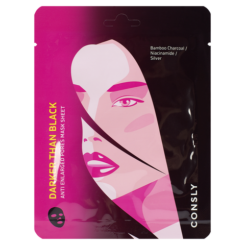 Consly Darker than Black Anti Enlarged Pores Mask Sheet, 25ml Тканевая маска против расширенных пор, 25мл, Consly