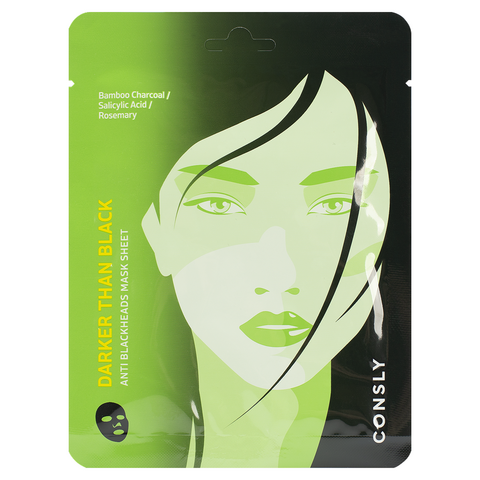 Consly Darker than Black Anti Blackheads Mask Sheet, 25ml Тканевая маска против черных точек, 25мл, Consly