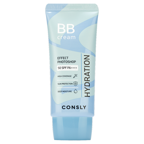 Consly PHOTOSHOP Hyaluronic acid + Niacinamide Moisturizing BB cream, 50ml Увлажняющий BB-крем с эффектом фотошопа SPF50/PA++++ Натуральный бежевый, 50мл, Consly