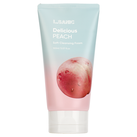L.Sanic Delicious Peach Soft Cleansing Foam, 150ml Очищающая пенка для умывания с экстрактом персика, 150мл, L.Sanic