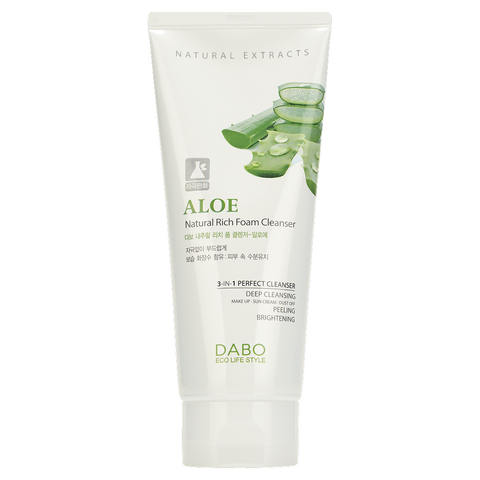 DABO Natural Rich Foam Cleanser-Aloe, 180ml