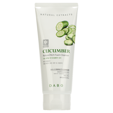 DABO Natural Rich Foam Cleanser-Cucumber, 180ml