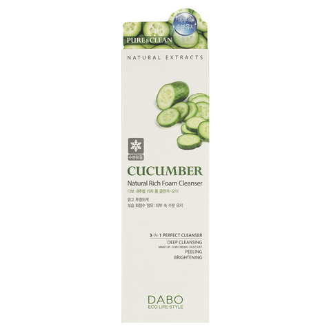 DABO Natural Rich Foam Cleanser-Cucumber, 180ml — фото 2