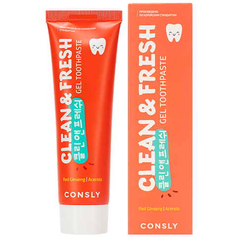 Consly Clean&Fresh Red Ginseng & Acerola Gel Toothpaste, 105g