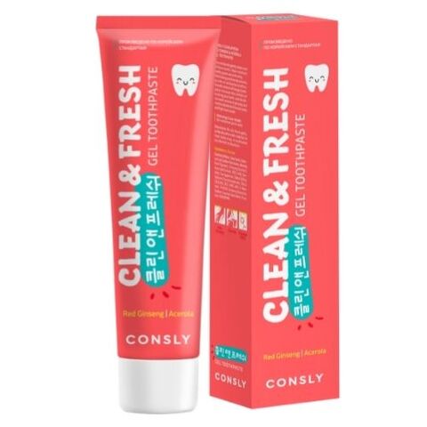 Consly Clean&Fresh Red Ginseng & Acerola Gel Toothpaste, 105g — фото 2