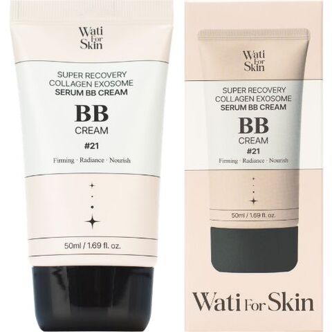 Wati For Skin Super Recovery Collagen Exosome Serum BB Cream #21, 50ml