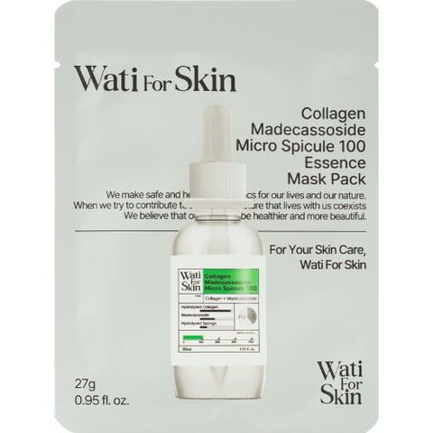 Wati For Skin Collagen Madecassoside Micro Spicule 100 Essence Mask Pack, 27g