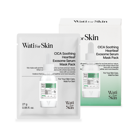 Wati For Skin CICA Soothing Heartleaf Exosome Serum Mask Pack, 27g