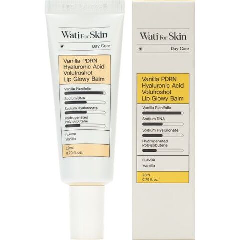 Wati For Skin Vanilla PDRN Hyaluronic Acid Volufroshot Lip Glowy Balm, 20ml