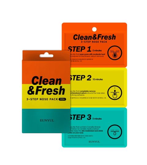 EUNYUL Clean & Fresh 3-Step Nose Pack