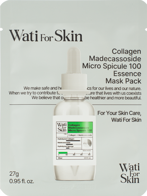 Wati For Skin Collagen Madecassoside Micro Spicule 100 Essence Mask Pack, 27g — фото 2
