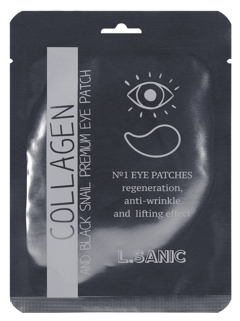 L.SANIC Collagen Аnd Black Snail Premium Eye Patch, (Single), 2pcs Подарок