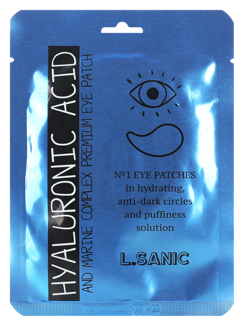 L.SANIC Hyaluronic Acid And Marine Complex Premium Eye Patch (Single), 2pcs