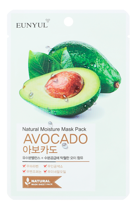 EUNYUL Natural Mosture Mask Pack Avocado тканевая маска с авокадо
